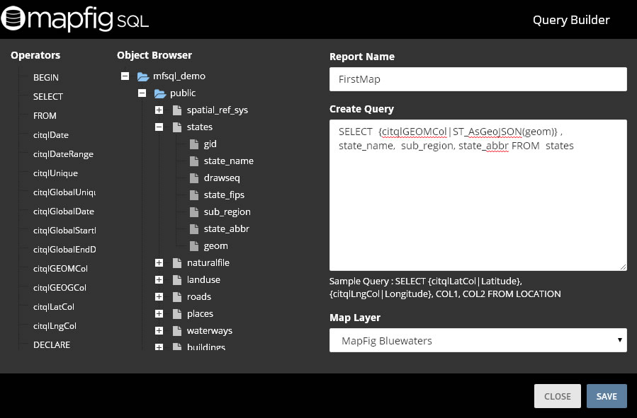 postgis-query-builder